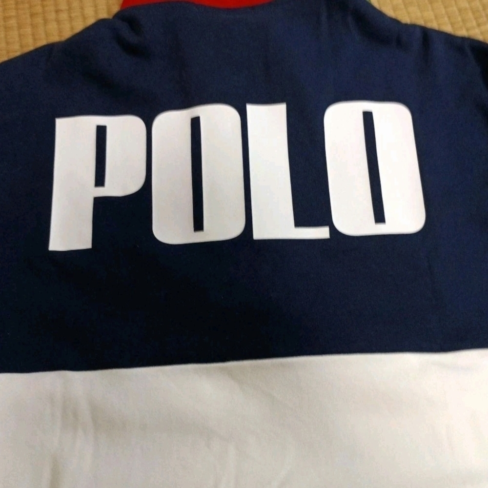 Polo Ralph Lauren Colorblock Logo Quarter Zip Pullover Red / Wht/ Blue Men's XL - Picture 6 of 9